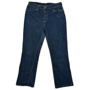 Bill Blass Jeans Women's Size 16 Blue Straight Relaxed Stretch Modern Inseam 32